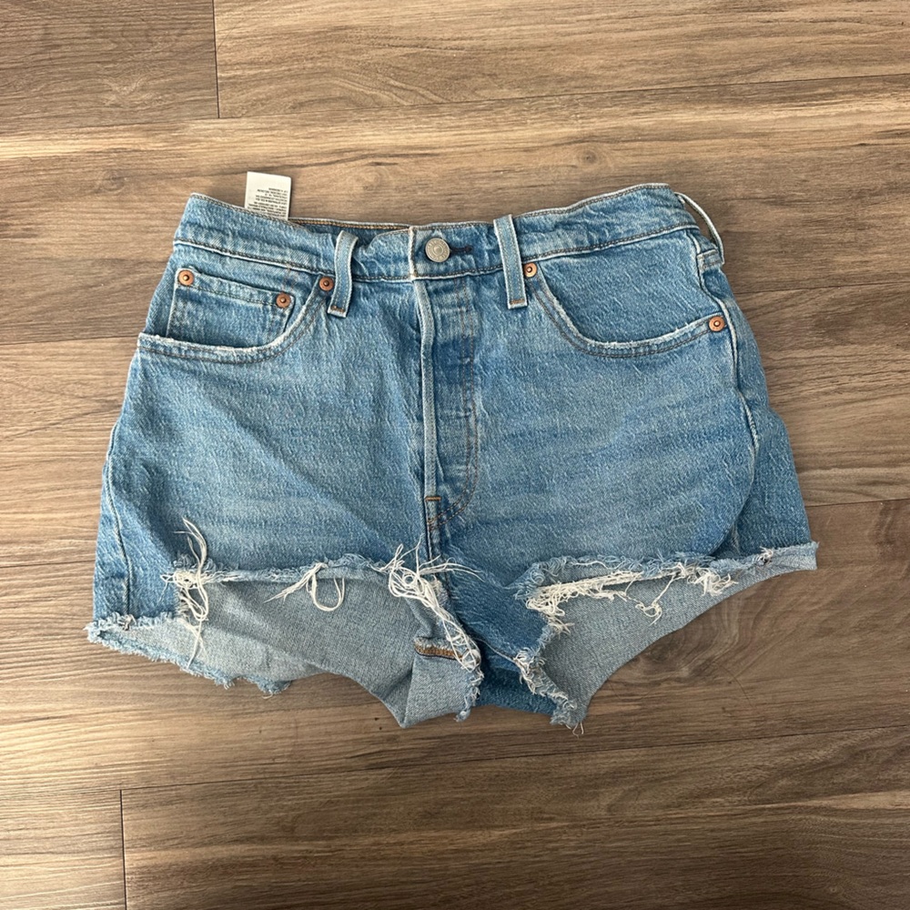 Levi's Blue Denim Women Shorts